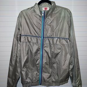 Wilson Windbreaker Jacket - Grey/Blue